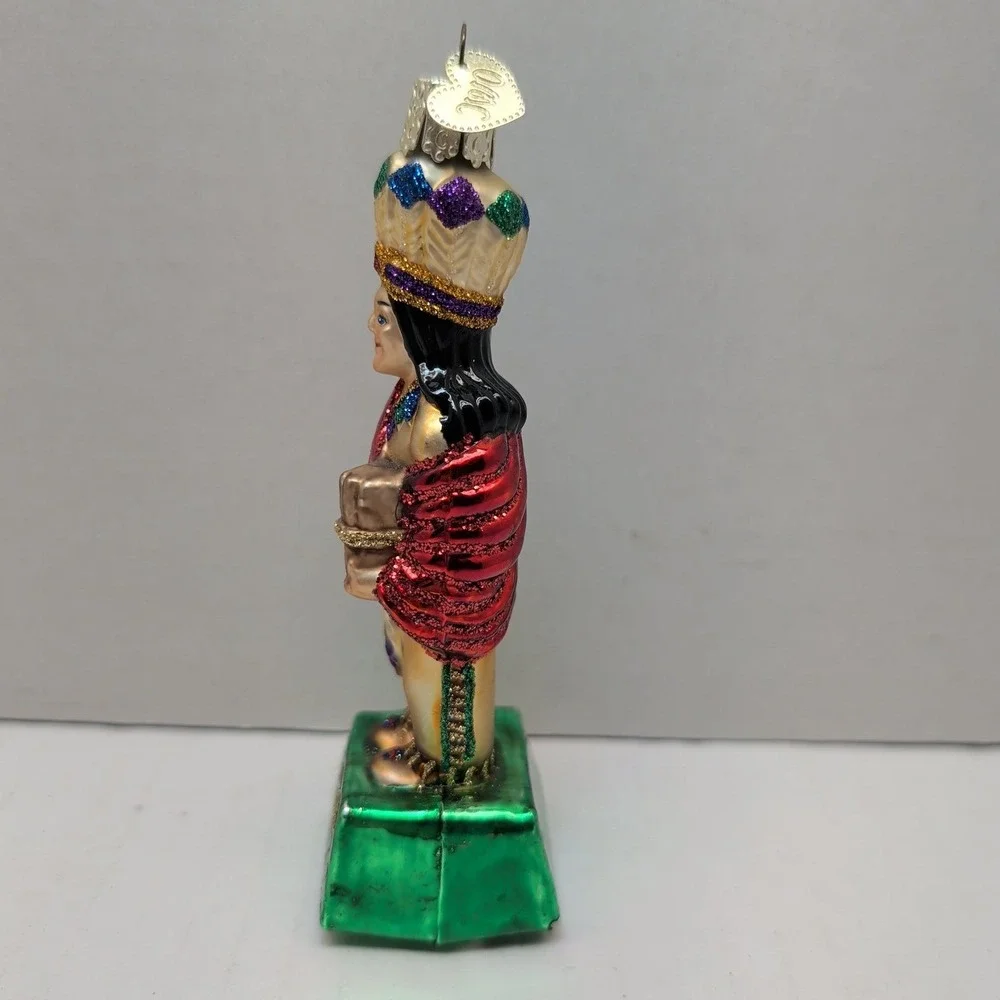 Old World Christmas Cigar Store Indian Glass Ornament
